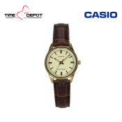Casio LTP-V005GL-9AUDF Brown Leather Strap Watch For Women