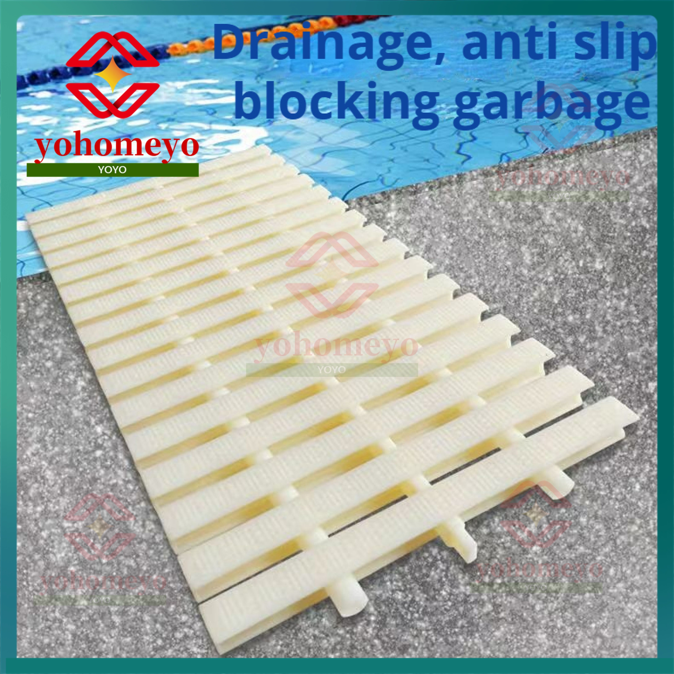 400PCS-Anti-Slip Surface Swimming Pool Grill Drain Overflow Grating
