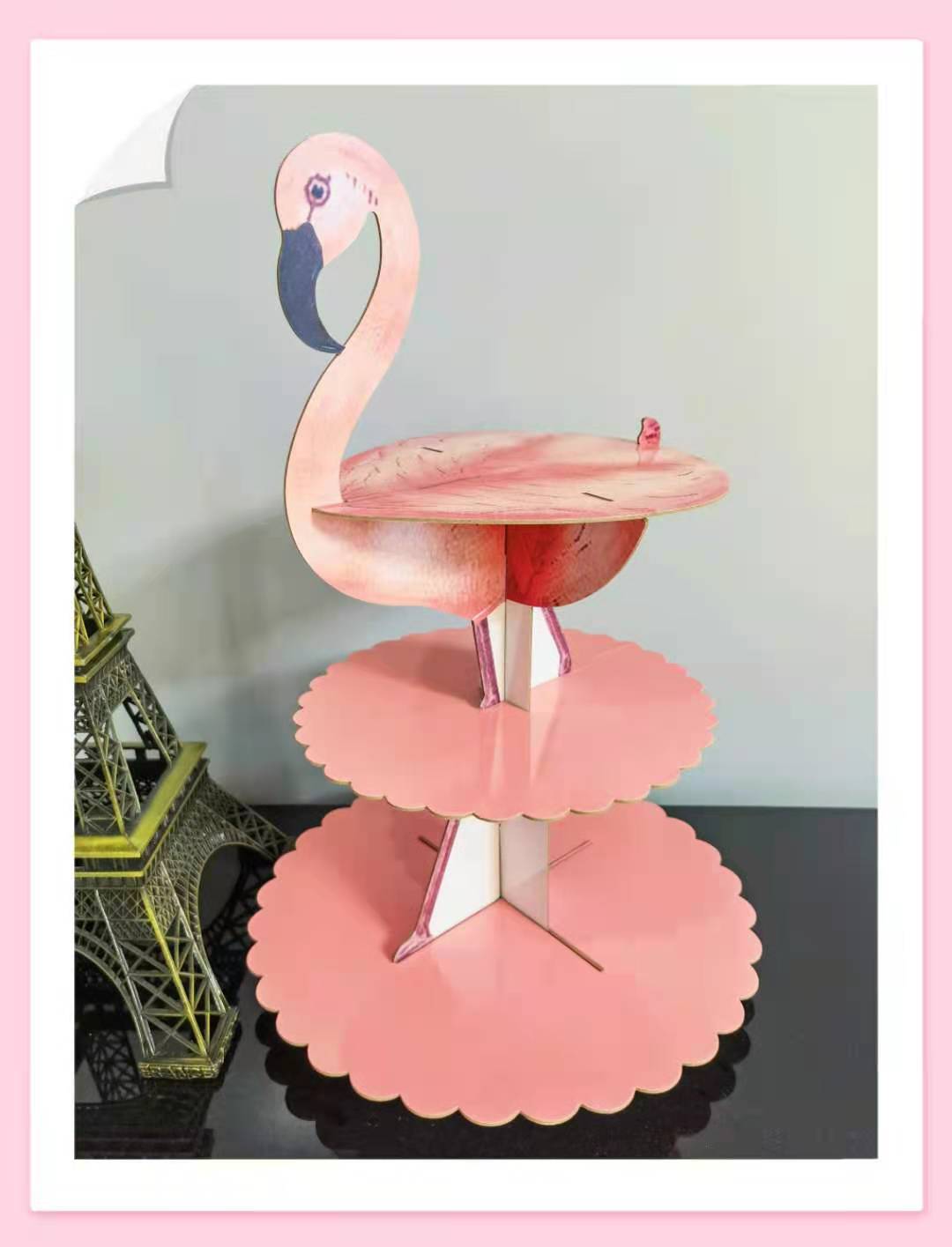 New 3 Tier Flamingo Cupcake Stand For Wedding Birthday Party Festive  Decoration Cupcake Display | Wish