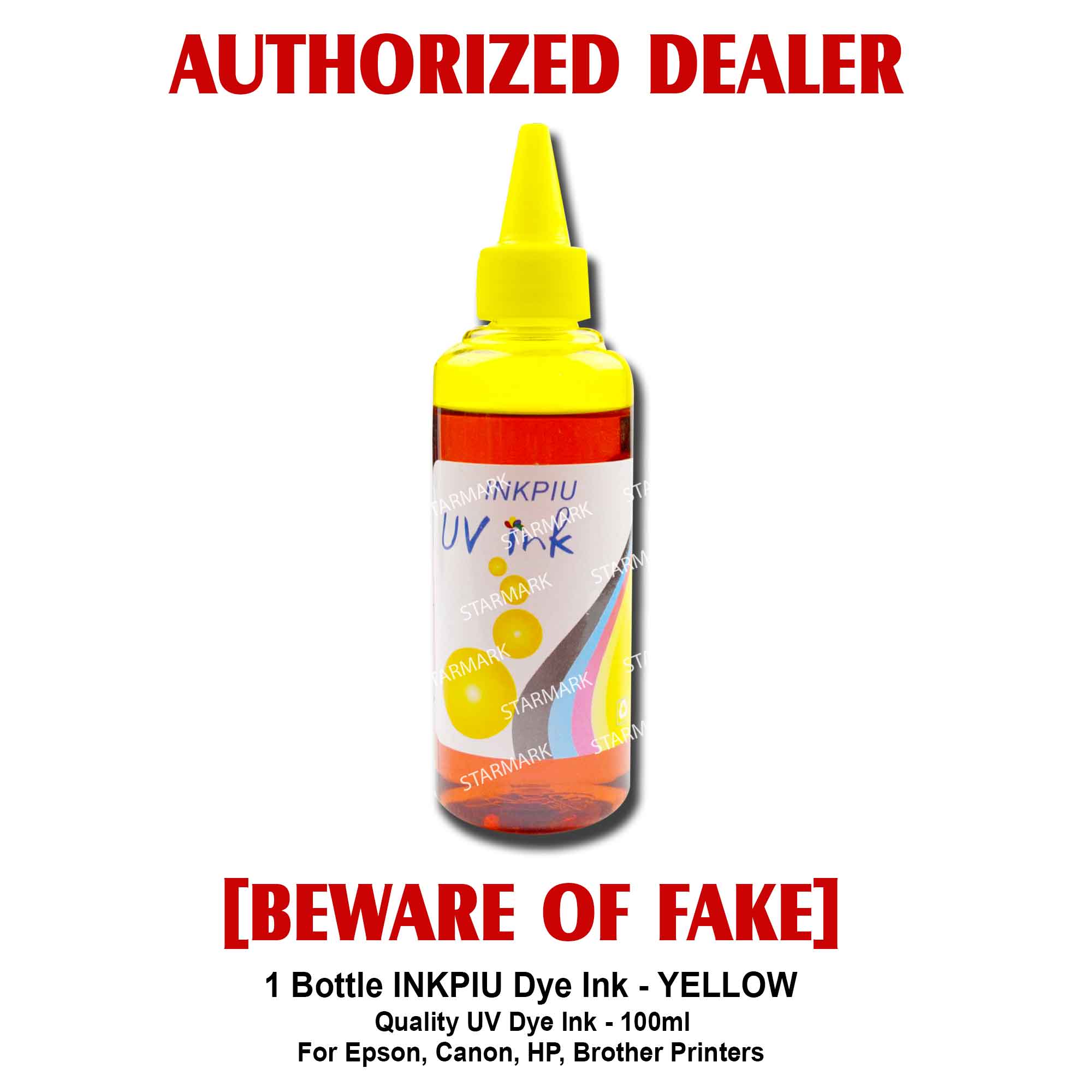 1 Bottle Inkpiu UV Dye Ink Inks 100ml each - Yellow, Universal Inks For Epson, Canon, HP, Brother Printers Presyo 25 Piso*Libreng Shipping