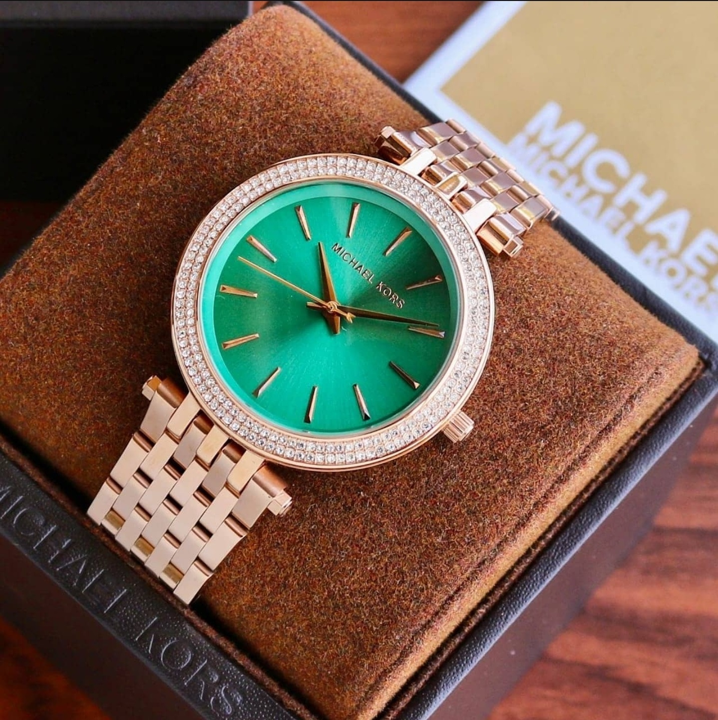 Michael Kors Parker Chronograph Green Leather Watch  MK6985  Watch Station