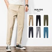 HUILISHI Korean Chino Pants - Comfortable Men's Casual Trousers