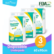 Baby Anne Disposable Underpads 3 packs by 10 pcs
