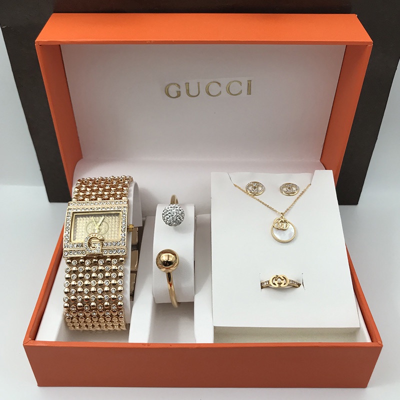 Gucci necklace store and bracelet set