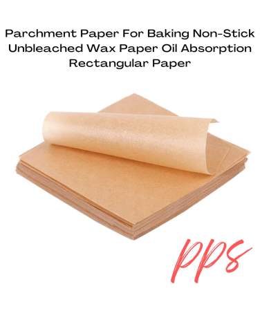 100pcs Kraft Parchment Paper For Baking Non-Stick Unbleached Wax Paper Oil Absorption Rectangular Paper