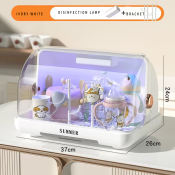 Baby Bottle Sterilizer with Draining Rack and Cutlery Storage