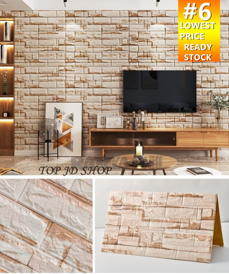 wallpaper design for wall 70CMX77CM big size waterproof sale living room 3d  bricks stone design wall sticker for Kids bedroom cement kitchen waterproof  wallpapers for cr 30inchX28inch  Foam DIY self-adhesive BHW |