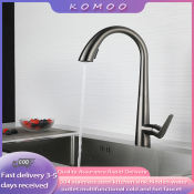 KOMOO 360° Rotation Gray Kitchen Sink Faucet