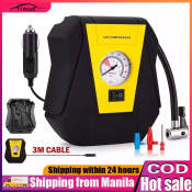 Portable 12V Car Tire Inflator with LED Emergency Light