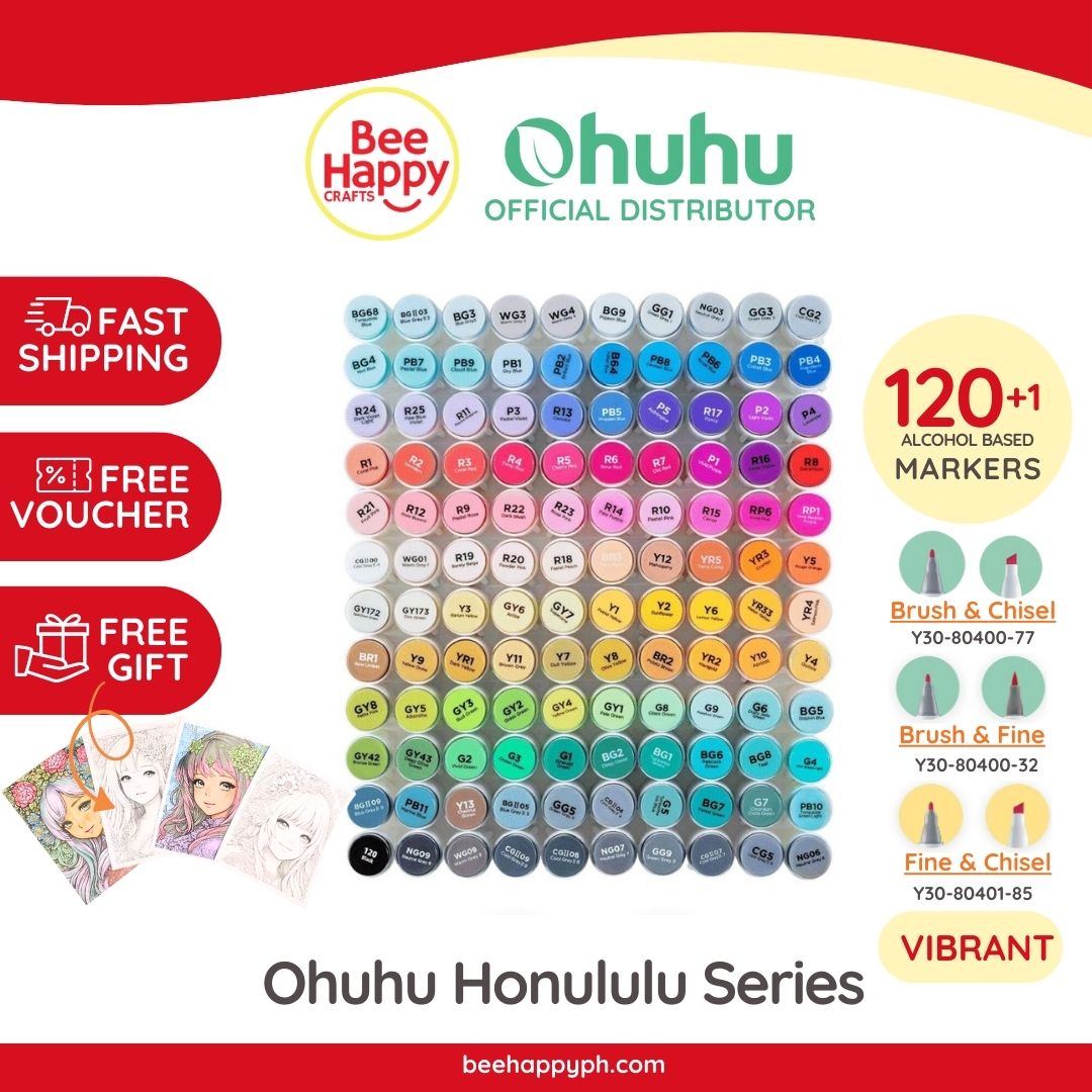 Ohuhu Honolulu 24 Skin Tone Colors Dual Tips Alcohol Art Markers