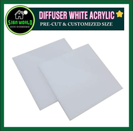 White Diffuser Acrylic Sheet - Custom Sizes - 