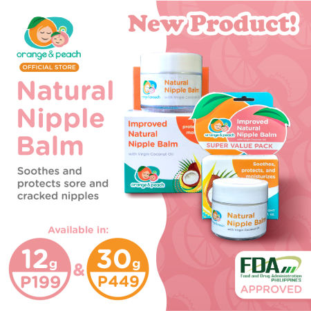 Orange and Peach Nipple Balm Cream for Breastfeeding Orange and Peach