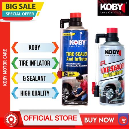 Koby Tire Sealer and Inflator for Motorcycle & Car