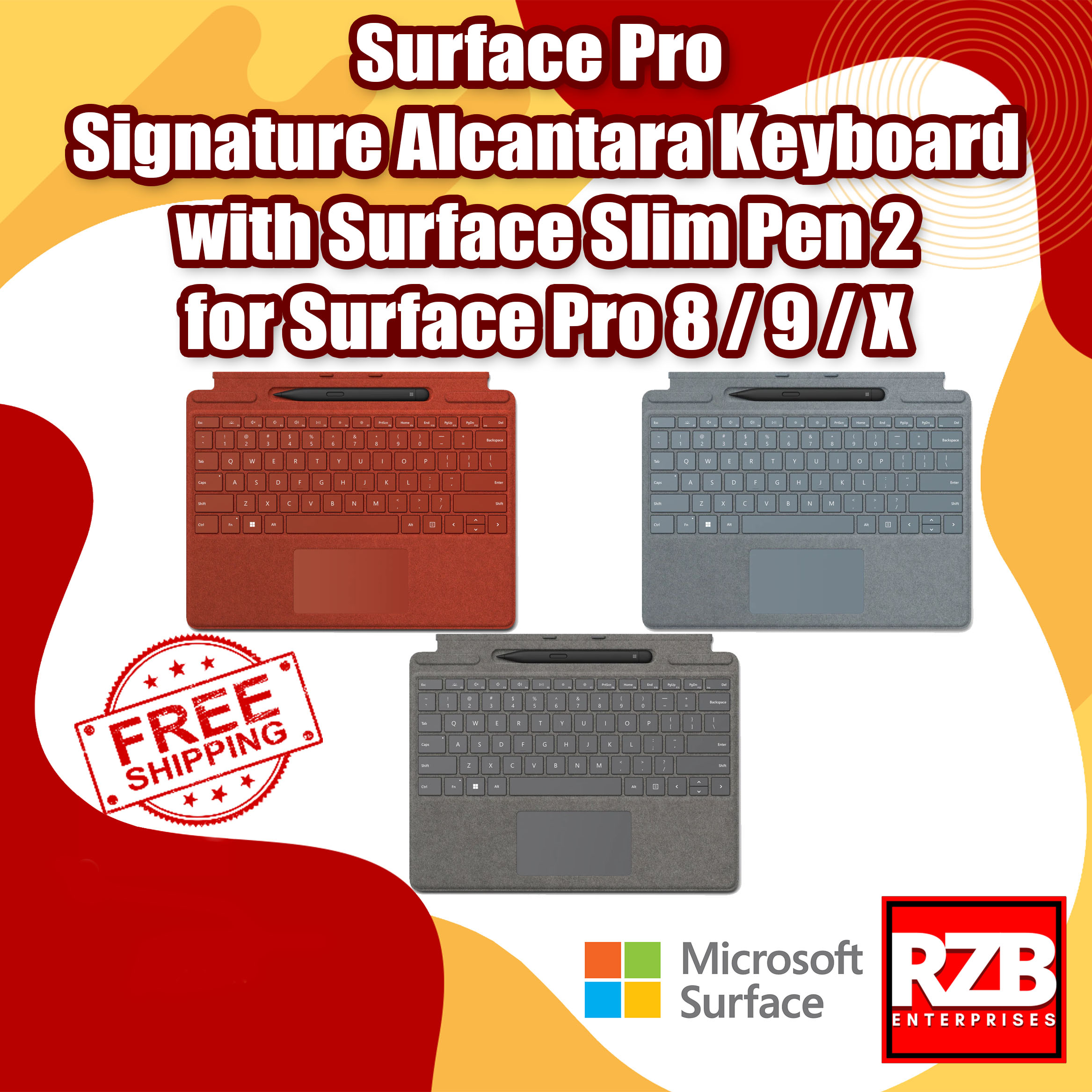 Surface Pro Signature / Lazada Surface / for Keyboard 9 Pro X PH | 8 Alcantara