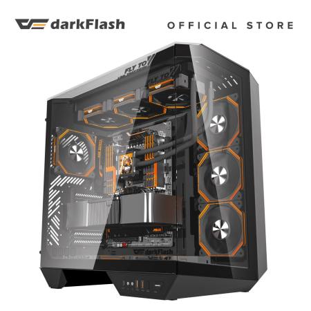 darkFlash Arcee DY470 Three-side glass panel designed support Back-connect motherboard Luxury Dual Chamber Atx PC Case