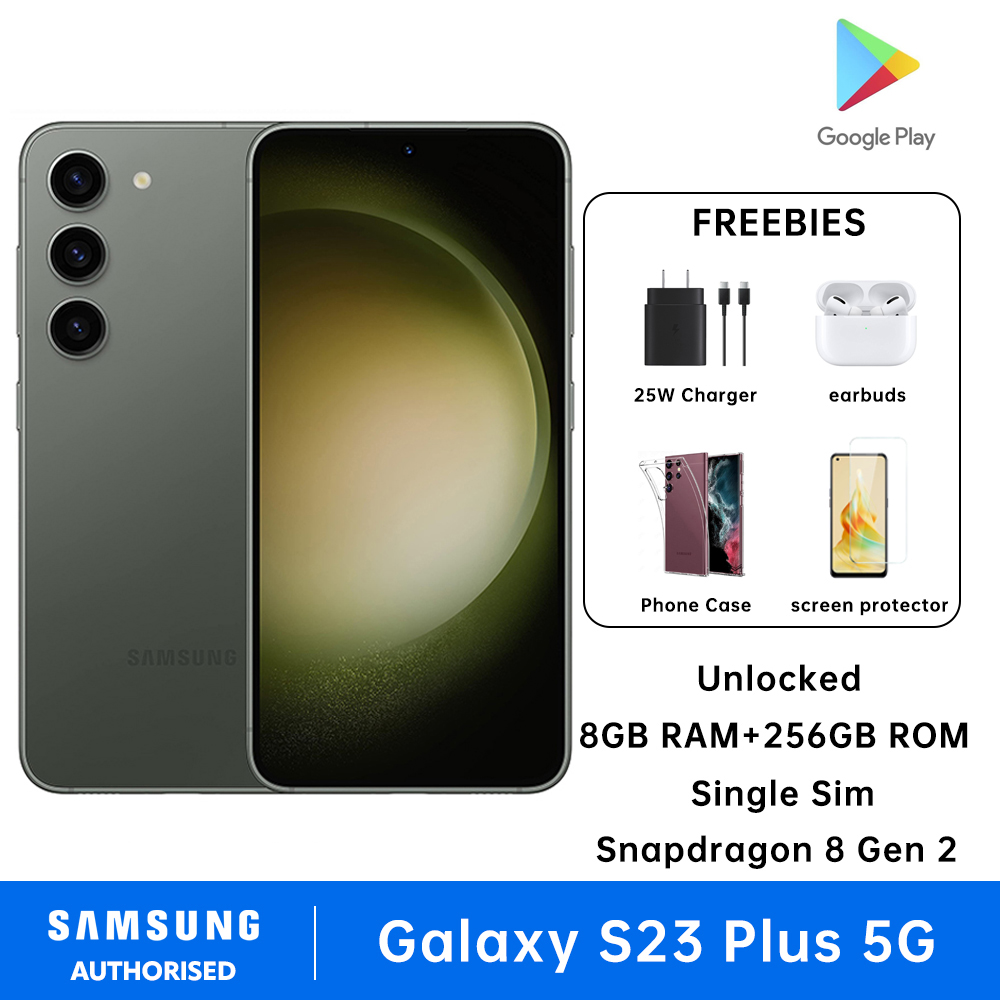 Samsung Galaxy S23+ / S23 Plus 5G Smartphone 8GB RAM + 256GB ROM Single Sim Cell Phone Snapdragon 8 Gen 2 Factory Unlocked Android Smartphone