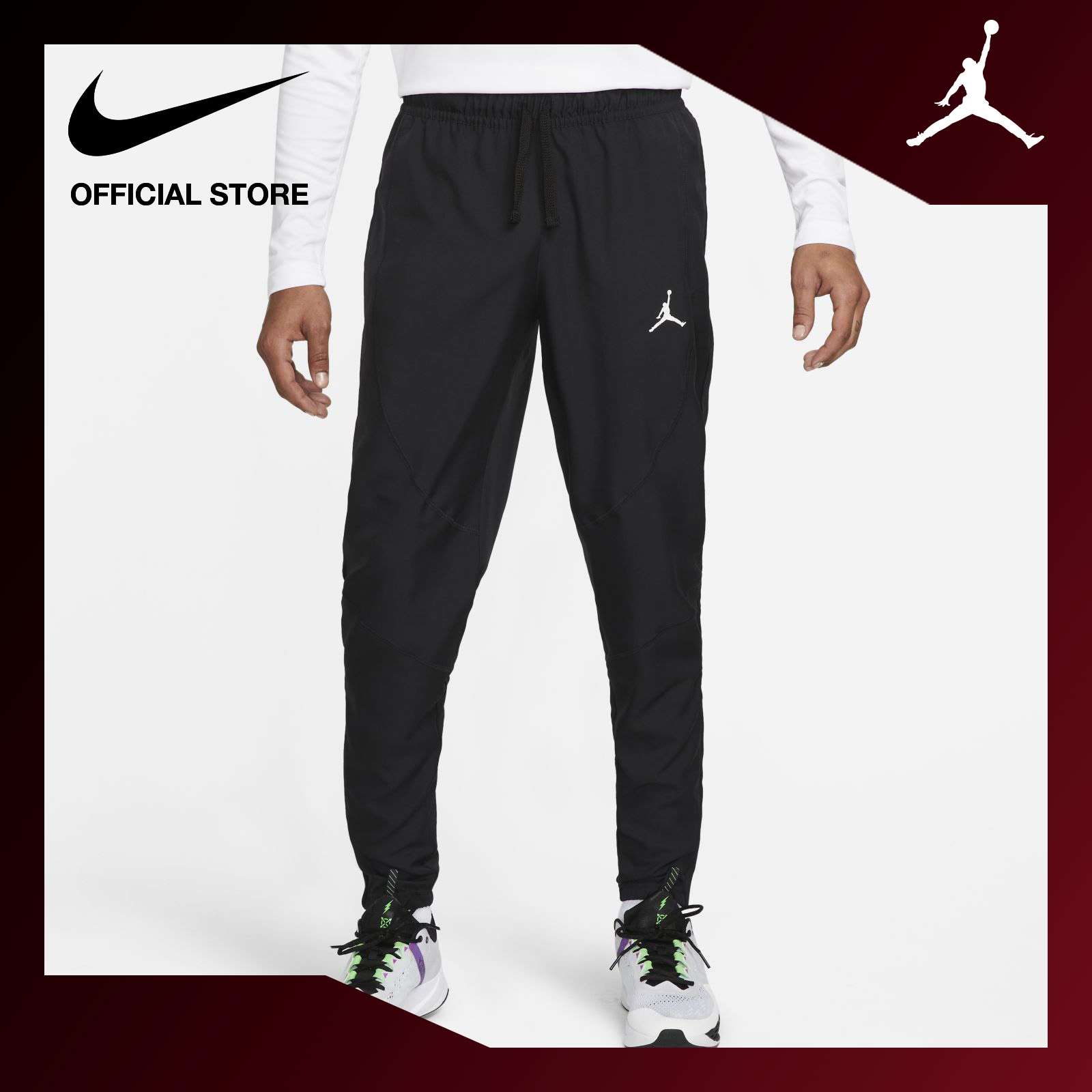 Jordan Mens Size S Black / White track pants (s)-cheohanoi.vn