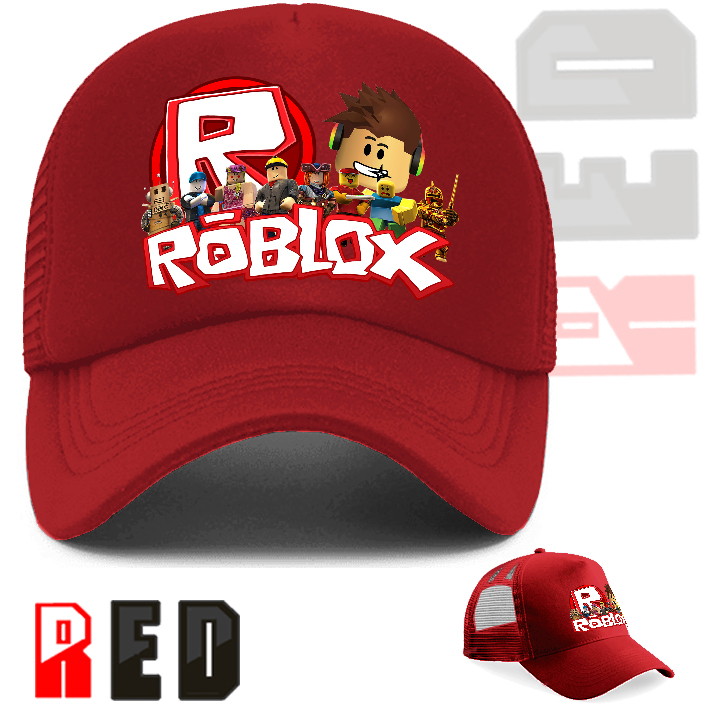 Fitted Cap Red Roblox Cap Order Cap With Reflective Print Roblox