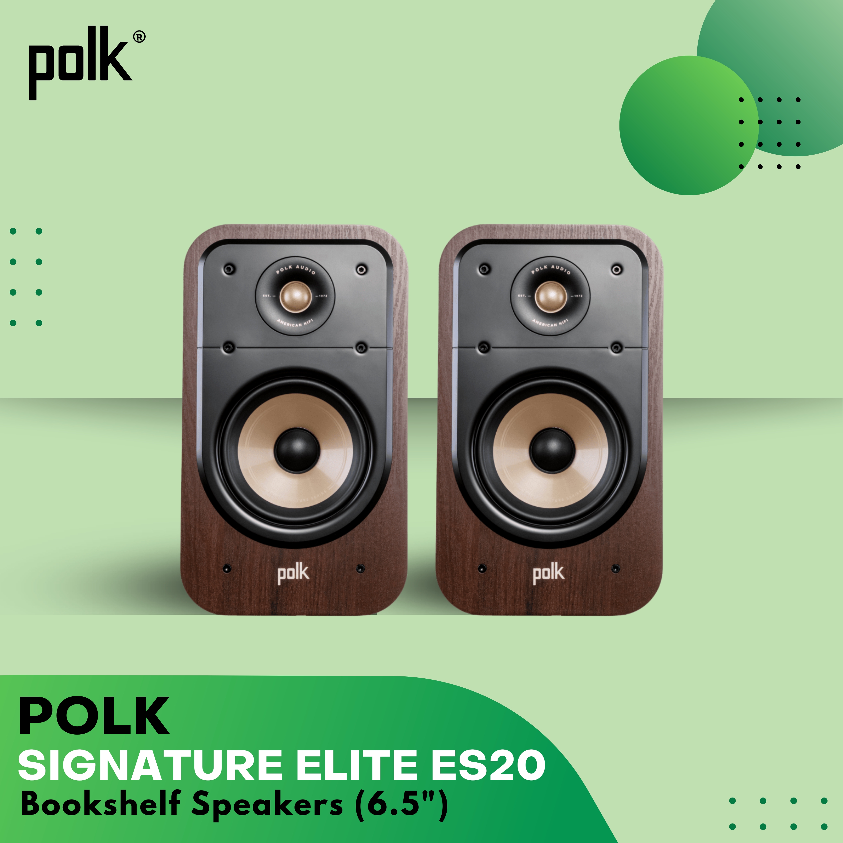 Polk Audio Signature Elite Series ES20 Bookshelf Speakers (brown) Polk ES20