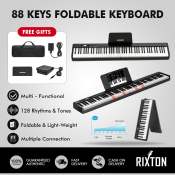 Rixton 88-Key Foldable Portable Electric Piano Keyboard
