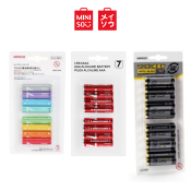 Miniso Red & Multicolor Battery Set, Non Rechargeable
