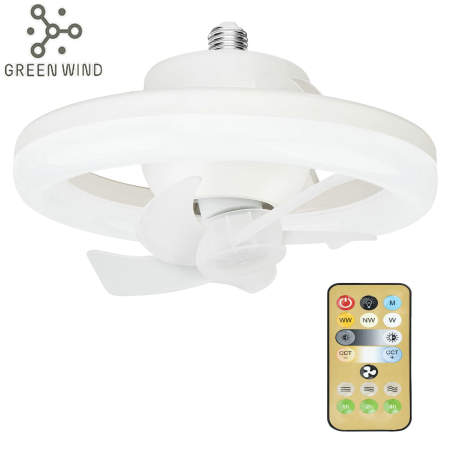 GREEN WIND Ceiling Fan with Light and Remote Control