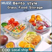 Airtight Glass Lunch Box - Leakproof, Microwavable, Divided Sections