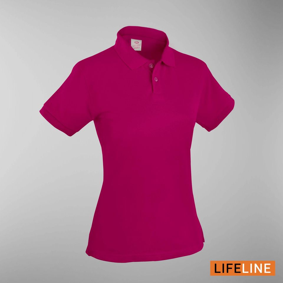 kevsmerchandising] Lifeline Ladies Polo Shirt Red