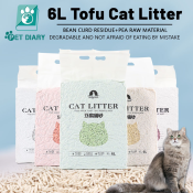 Tofu Cat Litter - 6L, Food Grade, Plant-Based Residue