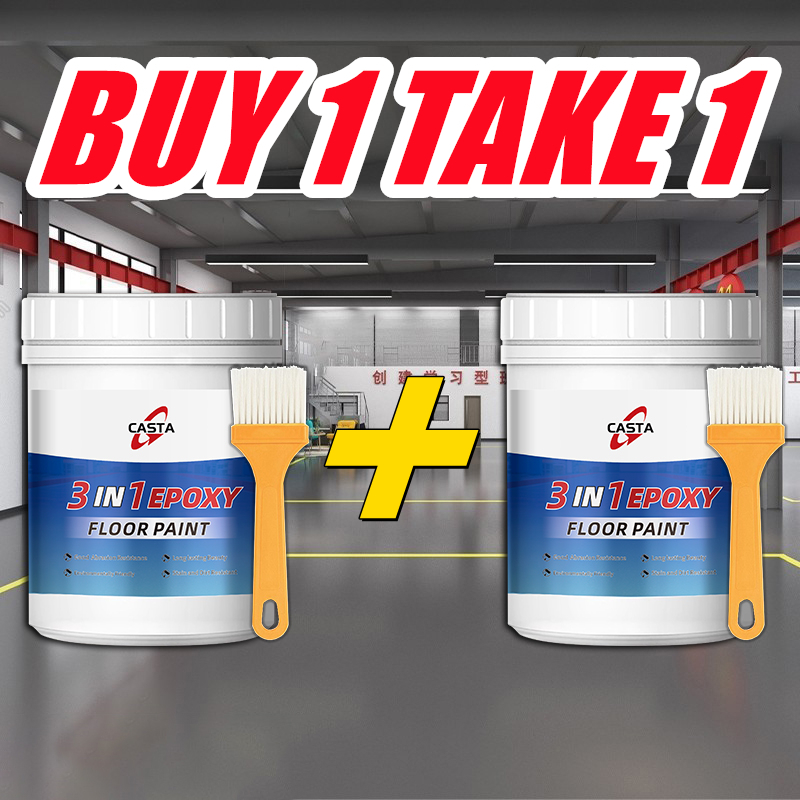 💥BUY 1 TAKE 1💥3 In 1 Water-Based Epoxy Floor Paint, Wear-Resistant Waterproof, Factory Building Cement Floor Paint, Floor Paint, Indoor And Outdoor Home Use - Image 3