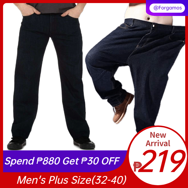 Shop Denim Pants Mens Straight Cut Plus Size online