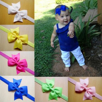 12pcs Baby Girl Satin Headband Hair Bow Band Accessories - Intl April 2018 - 2 12pcs Baby Girl Satin Headband Hair Bow Band Accessories - intl - 2