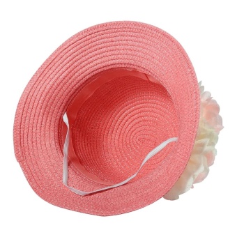 1Pc Baby Girls Hat Summer Flower Beach Outdoor Sun Hats Straw CapFor 2-7 Years Kids (#1 Pink) - Intl June 2018 - 2 1Pc Baby Girls Hat Summer Flower Beach Outdoor Sun Hats Straw CapFor 2-7 years Kids (#1 Pink) - intl - 2