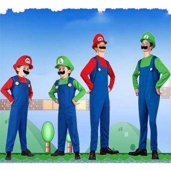 (1Set Adult Size L 175-185CM-Red)Funy Cosplay Party Dress Up Super Mario Adult Halloween Costumes For Men Women - Intl June 2018 - 3 (1Set Adult Size L 175-185CM-Red)Funy Cosplay Party Dress Up Super Mario Adult Halloween Costumes for Men Women - intl - 3