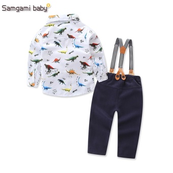 2017 New Baby Boys Spring Gentleman Printed Clothing Sets SuitNewborn Kids Bow Tie Shirt + Suspender Trousers Formal Party - Intl July 2018 - 2 2017 New Baby Boys Spring Gentleman Printed Clothing sets SuitNewborn kids Bow Tie Shirt + Suspender Trousers formal party - intl - 2