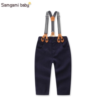 2017 New Baby Boys Spring Gentleman Printed Clothing Sets SuitNewborn Kids Bow Tie Shirt + Suspender Trousers Formal Party - Intl July 2018 - 4 2017 New Baby Boys Spring Gentleman Printed Clothing sets SuitNewborn kids Bow Tie Shirt + Suspender Trousers formal party - intl - 4