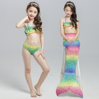 2017 Summer Girl Kids Mermaid Tail Swimwear Children Bikini BathingSuit Swimsuit Beach Wear (Pink) - Intl April 2018 - 3 2017 Summer Girl Kids Mermaid Tail Swimwear Children Bikini BathingSuit Swimsuit Beach Wear (Pink) - intl - 3