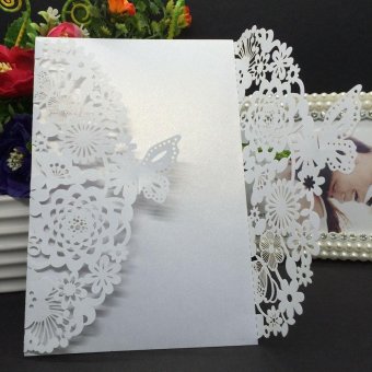 20Pcs Romantic Carved Flower Pattern Invitation Card Exquisite Hollow Out Cards Wedding Favor Party Supplies Decoration (White) - Intl July 2018 - 2 20Pcs Romantic Carved Flower Pattern Invitation Card Exquisite Hollow Out Cards Wedding Favor Party Supplies Decoration (White) - intl - 2