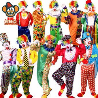 2PCS/Set Clown Cosplay Halloween Costumes For Adult Men Coat+Belt Pants Size 170-180CM - Intl April 2018 - 2 2PCS/Set Clown Cosplay Halloween Costumes for Adult Men Coat+Belt pants Size 170-180CM - intl - 2
