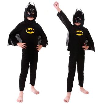 3PCS Top+Pants+Mask Cosplay Batman Halloween Costumes For Kids Boys(Size L Height 125-140CM) - Intl June 2018 - 2 3PCS Top+Pants+Mask Cosplay Batman Halloween Costumes for Kids Boys(Size L Height 125-140CM) - intl - 2