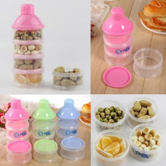 4 Layers Portable Baby Milk Powder Formula Dispenser Food CandyStorage Case (Pink) - Intl July 2018 - 4 4 Layers Portable Baby Milk Powder Formula Dispenser Food CandyStorage Case (Pink) - intl - 4