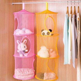 4ever 2pcs 3 Shelf Hanging Storage Net Kids Toy Organizer BagBedroom Wall Door Closet - Intl July 2018 - 3 4ever 2pcs 3 Shelf Hanging Storage Net Kids Toy Organizer BagBedroom Wall Door Closet - intl - 3