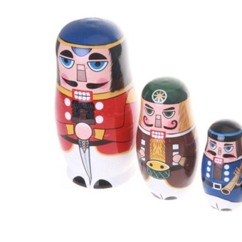 5pcs/ Set Nutcracker Solders Wooden Russian Handmade MatryoshkaNesting Dolls - Intl June 2018 - 4 5pcs/ Set Nutcracker Solders Wooden Russian Handmade MatryoshkaNesting Dolls - intl - 4