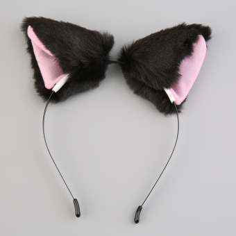Allwin Cute Party Cats Fox Long Fur Ears Anime Neko Costume Hair Headband Cosplay Black And Pink May 2018 - 3 Allwin Cute Party Cats Fox Long Fur Ears Anime Neko Costume Hair Headband Cosplay Black and pink - 3