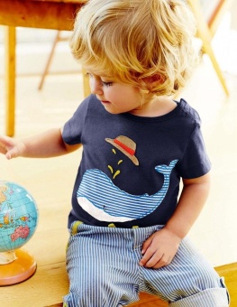 Baby Boy Clothes 2017 Kids Boys Dolphin Short Sleeve T-Shirt+Striped Shorts Tracksuit Outfits For 1-6Years - Intl June 2018 - 3 Baby Boy Clothes 2017 Kids Boys Dolphin Short Sleeve T-Shirt+Striped Shorts Tracksuit Outfits for 1-6Years - intl - 3