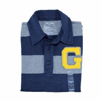 Baby Gap Polo Shirt Gray/Navy Stripe April 2018 - 3 Baby Gap Polo Shirt Gray/Navy Stripe - 3