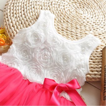 Baby Girl Summer Fashion Flower Dress (Red) June 2018 - 3 Baby Girl Summer Fashion Flower Dress (Red) - 3