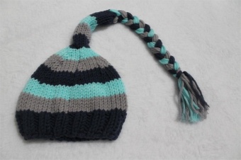 Baby Newborn Photography Props Handmade Knit Crochet Costume Striped Hat And Pants For 0 To 6 Months Girl Boy - Intl July 2018 - 3 Baby Newborn Photography Props Handmade Knit Crochet Costume Striped Hat And Pants For 0 to 6 Months Girl Boy - intl - 3