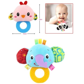 Baby Rattle Hand Bell Toys Plush Owl Elephant Monkey Lion RattleDolls Gifts For Infants Color:Purple - Intl June 2018 - 4 Baby Rattle Hand Bell Toys Plush Owl Elephant Monkey Lion RattleDolls Gifts for Infants Color:Purple - intl - 4