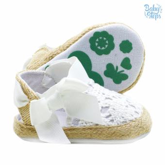 BABY STEPS Knitted Ribbon Baby Girl Shoes (White) June 2018 - 3 BABY STEPS Knitted Ribbon Baby Girl Shoes (White) - 3